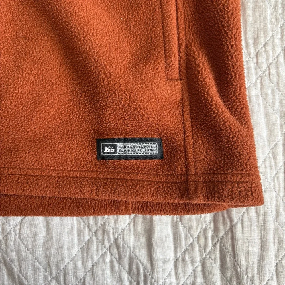 Men’s REI Orange Full-Zip Fleece Jacket - Picture 4 of 4